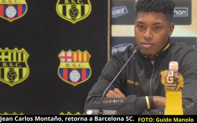 Jean Carlos Montaño vuelve a Barcelona SC luego de tres años y dice estar listo si el profesor Rescalvo lo requiere para enfrentar a Independiente del Valle