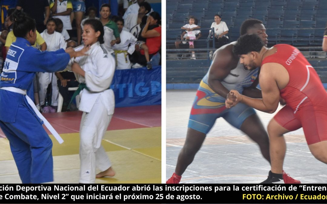 Fedenador abrió inscripciones para certificación de «Entrenamiento en Deportes de Combate, Nivel 2» dirigido a técnicos vinculados con estas actividades