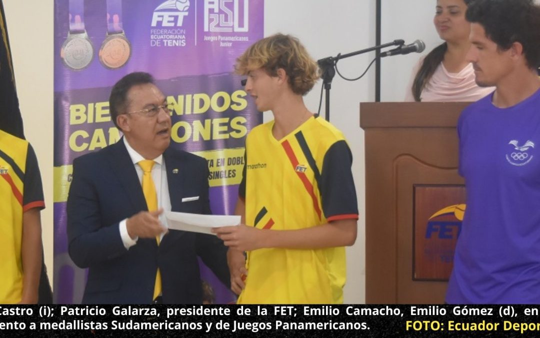Medallistas en Juegos Panamericanos Junior formarán parte del Plan de Alto Rendimiento, según se anunció en acto de reconocimiento de la FET