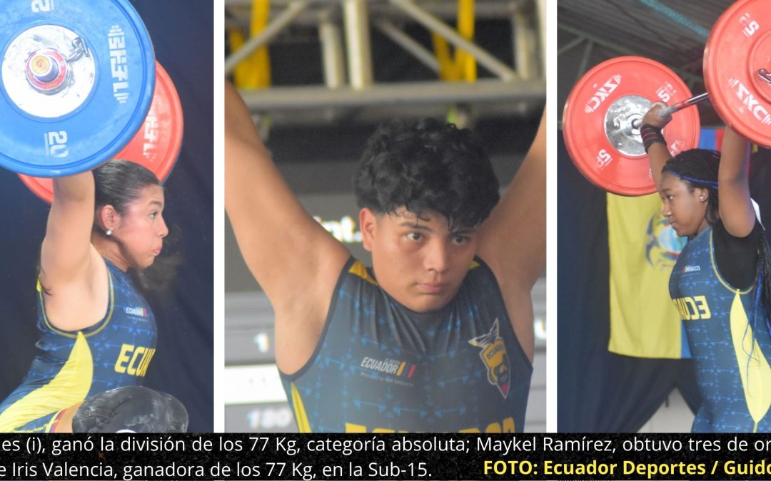 Ecuador líder en el Sudamericano de Pesas; Jéssica Palacios gana 1 oro, Bella Paredes logra tripleta dorada y Maykel Ramírez, baja marca en la U15
