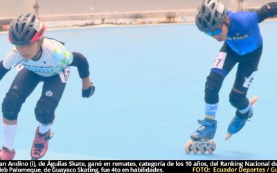 RDF Jempe, en categorías menores, y Elsa Mendoza, en mayores, dominan I Ranking Nacional de Patinaje de Carreras, realizado en pista de Fedeguayas