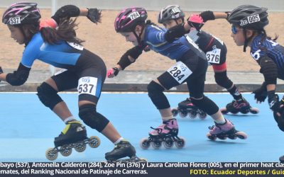 Elsa Mendoza, Gabriela Cavalieri y Guayaco Skating entre los clubes que destacan en las pruebas de damas del Ranking Nacional de Patinaje de Carreras