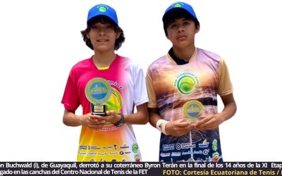 Tenistas de Guayaquil se adueñan de la XI etapa del Ecuajunior jugado en Centro Nacional de Tenis