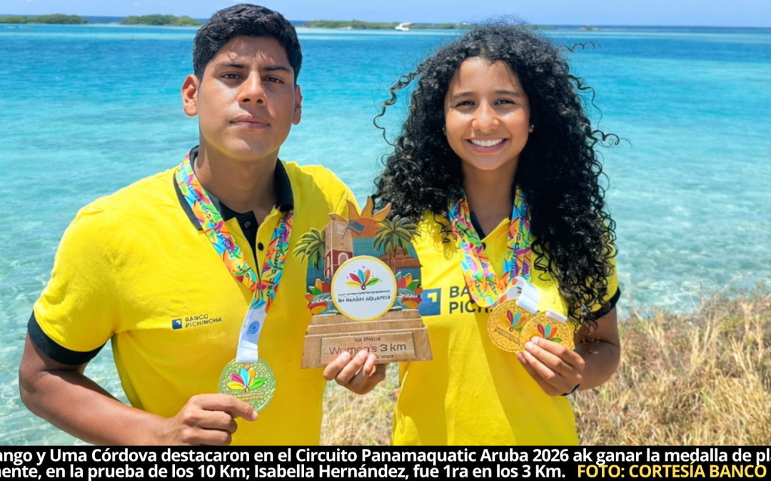 Uma Córdova e Isabella Álvarez, se ubican en primer lugar; y David Farinango, finaliza segundo, en Circuito Panamaquatic, realizado en Aruba