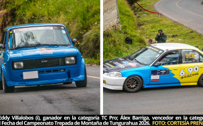 Carlos Larrea, ganador de la clasificación general del I Campeonato Trepada de Montaña, Tungurahua 2026, que se corrió en San Antonio de Pasa