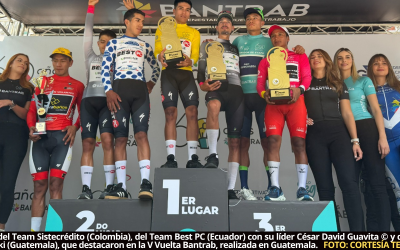 Colombiano César Guavita, corriendo por el Team Best PC Ecuador, finaliza primero en la Vuelta Bantrab, que se corrió en Guatemala