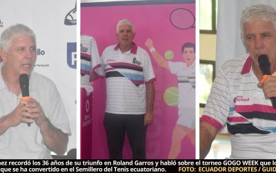 Andrés Gómez, recordó ante la prensa los 36 años del título en Roland Garros y habló lo que es el GOGO WEEK, torneo que iniciará esta sábado