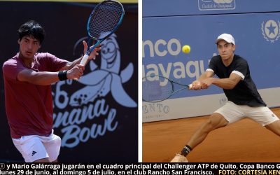 Se confirman los Wild Cards del Challenger ATP de Quito, que se jugará desde el 29 de junio, en el club Rancho San Francisco