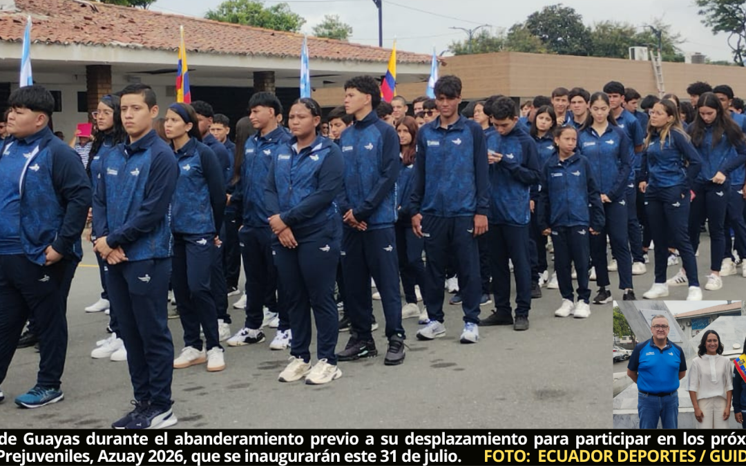 Con abanderamiento, Guayas despidió a su delegación que participará en los Juegos Nacionales, Azuay 2026