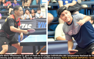 Hermanos Villavicencio, que nacieron deportivamente en Guayas, llenan de oro a Pichincha en Campeonato Nacional de Tenis de Mesa, categorías U14 y U18