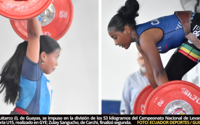 Guayas con solvencia gana los 53 Kg, damas, del Campeonato Nacional de Halterofilia, categoría sub-15, realizado en coliseo de Fedeguayas