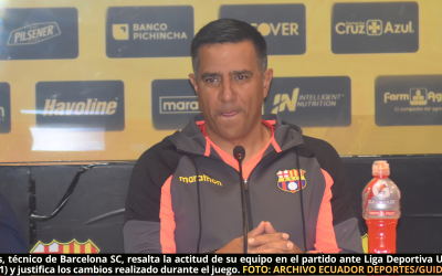 César Farías, técnico de Barcelona SC, resalta juego ofensivo que tuvo ante LDU, pero ‘lamentablemente’ no tuvo certeza para convertir