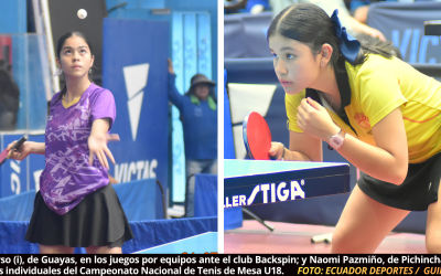 Pichincha arrasa en el tenis de mesa femenino, categorías sub-14 y sub-18; Guayas, apenas obtiene una presea de plata y cinco de bronce