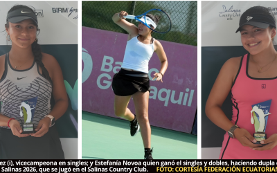 Ecuatoriana Estefanía Novoa y brasileño Mateus Bozini Pisani obtienen título en singles del ITF J30 Salinas