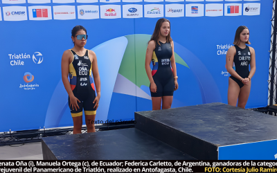 Ecuador destaca en Panamericano de Triatlón, gana la categoría prejuvenil, damas; y en varones se cuelga la plata y el bronce en la serie juvenil