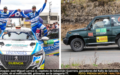 Sebastián Guerrero y José Miguel Larrea los más veloces en Rally Salcedo-Mobil Autolubes 2026 por la Segunda Válida del Campeonato Regional Interandino
