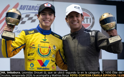 Leonidas Drouet, segundo en la TC 1650 Élite del Nacional de Circuitos; Camila Espinoza y Matheo Monroy ganan la serie, antes de las 12 Horas de Yahuarcocha