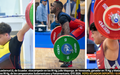 Varones de Venezuela, Ecuador y Chile, mejores durante campeonatos Sudamericano y Panamericano de Halterofilia, realizados en Guayaquil