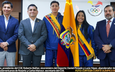 Abanderamiento marca inicio de la participación de Ecuador en próximos Juegos Sudamericanos, Rosario 2026, y ratifica unión entre autoridades del deporte