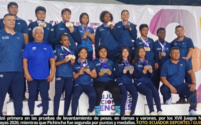 Guayas, campeón en levantamiento de pesas por los XVII Juegos Nacionales de Menores; Pichincha, fue su escolta y Pastaza, por puntos, se ubicó tercera