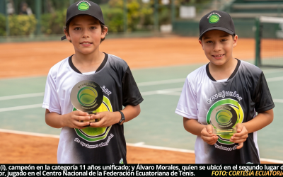 Tres guayaquileños se imponen en XI etapa de Ecuajunior, jugado en el Centro Nacional de la Federación Ecuatoriana de Tenis